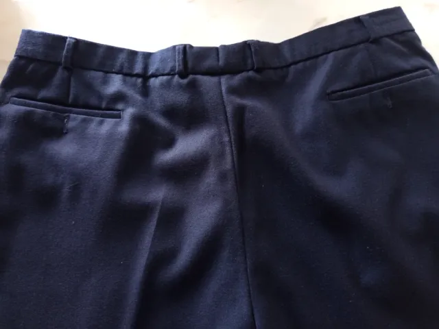 Pantalone Uomo Pura Lana Taglia 60 Blu
