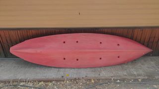 Kayak Rígido Rojo 4m con Remos y respaldos