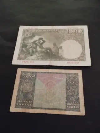 Billetes españoles antiguos  Para juani