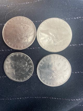 4 monedas antiguas italianas