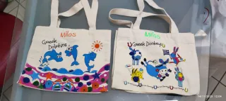 Borsette tote in tela o cotone Milos Grecia