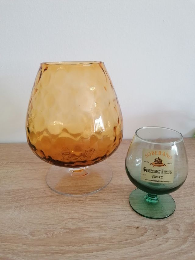 Copa de balón vintage ámbar