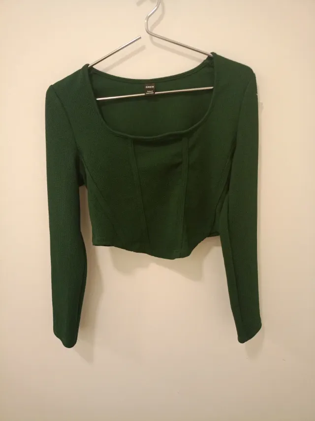 Top corto SHEIN verde talla única