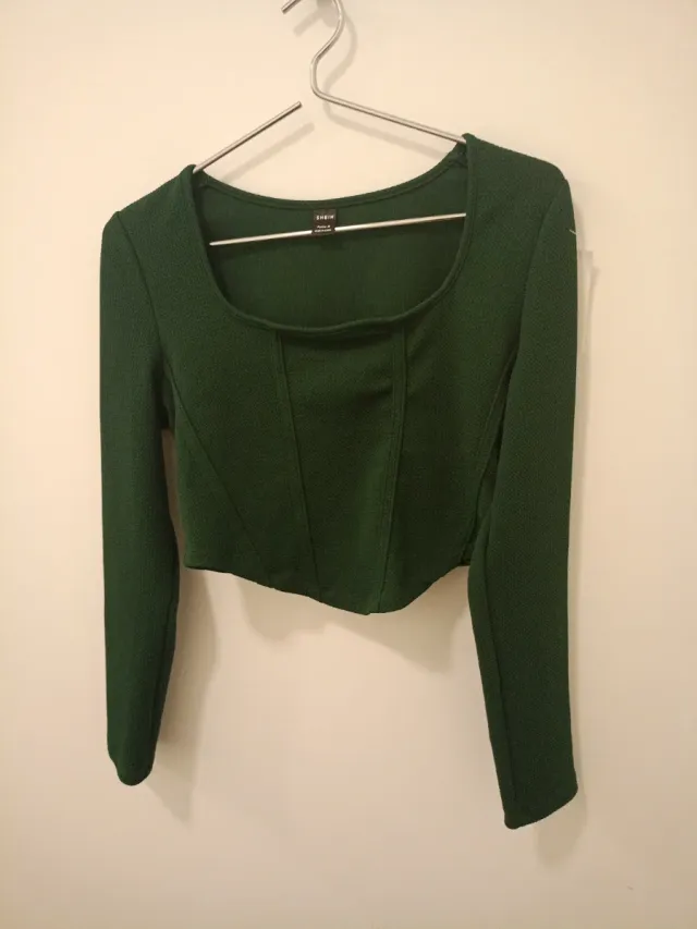 Top corto SHEIN verde talla única
