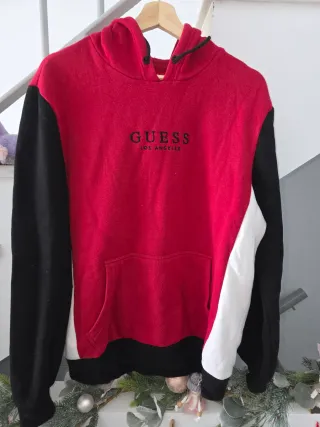 Sudadera Guess Hombre Roja Negra Blanca