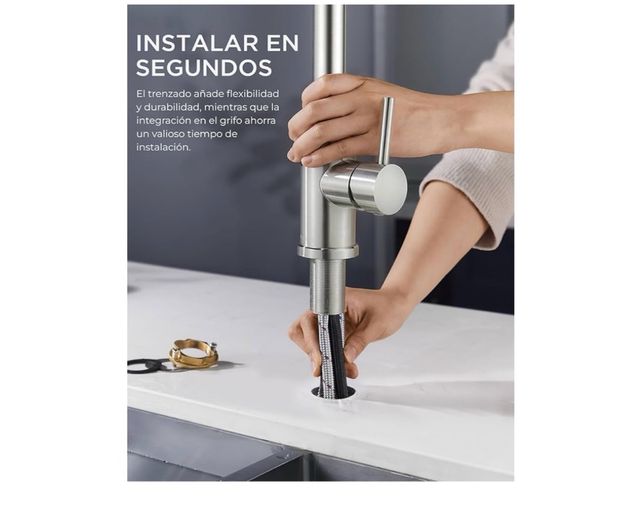 Grifo Cocina Acero Inoxidable