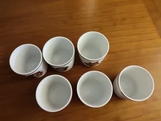 Juego Botella y Vasos Cerámica Perros