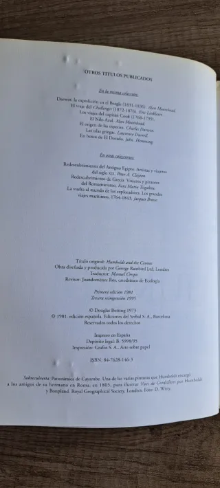 Humboldt y el cosmos: Vida, obra y viajes de un...