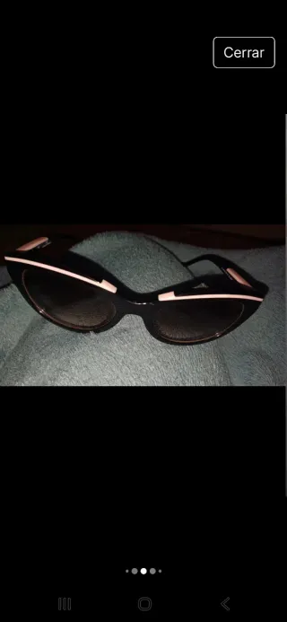 Gafas de sol negras y rosas , originales