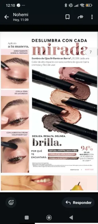 Set Mary Kay: 2 Sombras y 1 Delineador