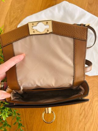 Bolso Michael Kors Marrón y Dorado original