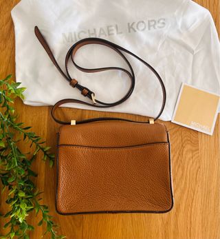 Bolso Michael Kors Marrón y Dorado original
