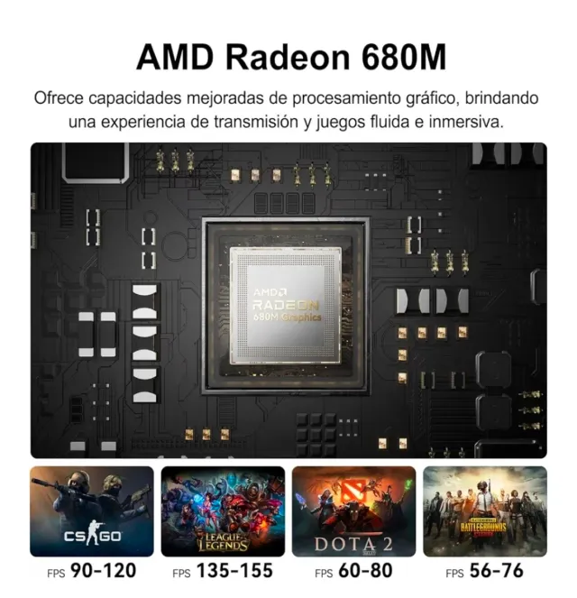 Mini PC GEEKOM A6 Plata/Blanco