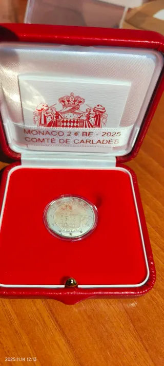Moneda Mónaco 2€ BE 2025 Comte de Carladès