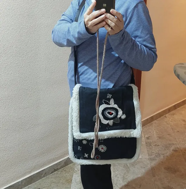 Bolso hippie grande bordado