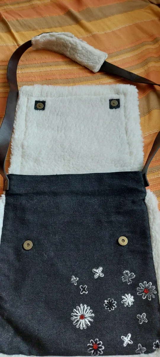 Bolso hippie grande bordado