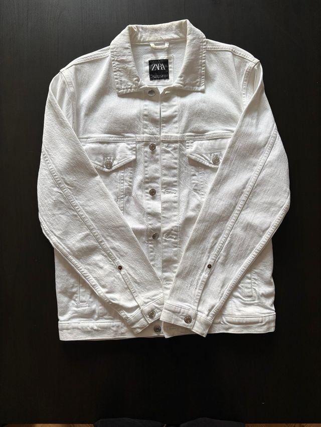 Sobrecamisa vaquera Zara Blanca Talla S