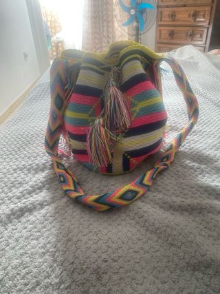 Bolso Wayuu Tejido Artesanía Colombiana Multicolor