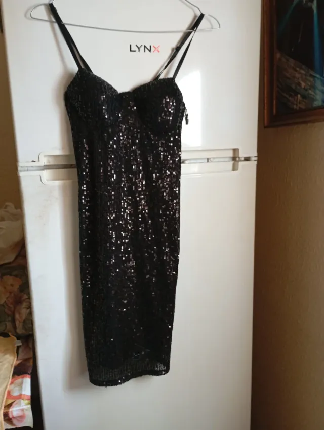 Vestido LYNX negro lentejuelas