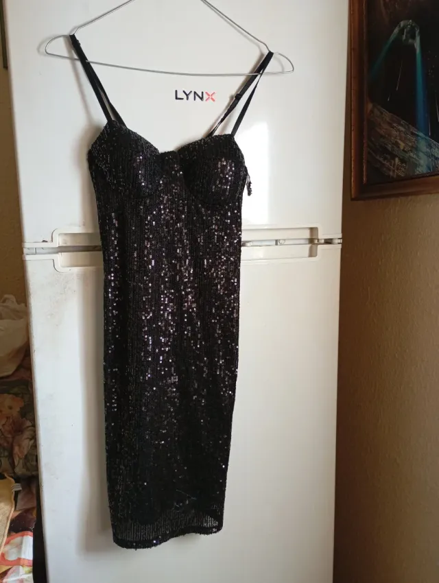 Vestido LYNX negro lentejuelas