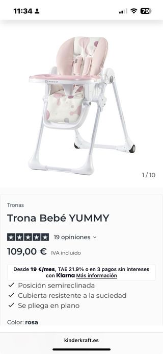 Trona Kinderkraft Rosa
