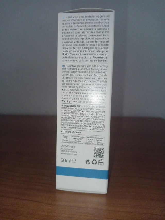 Gel facial hidratante ceramol nuevo