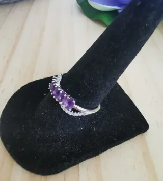 Anillo Amatista Natural, tamaño Ajustable.