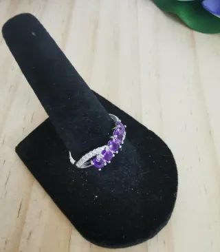 Anillo Amatista Natural, tamaño Ajustable.