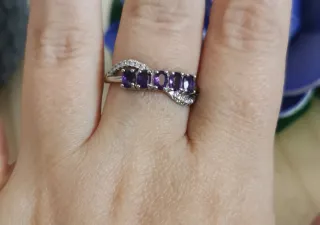 Anillo Amatista Natural, tamaño Ajustable.