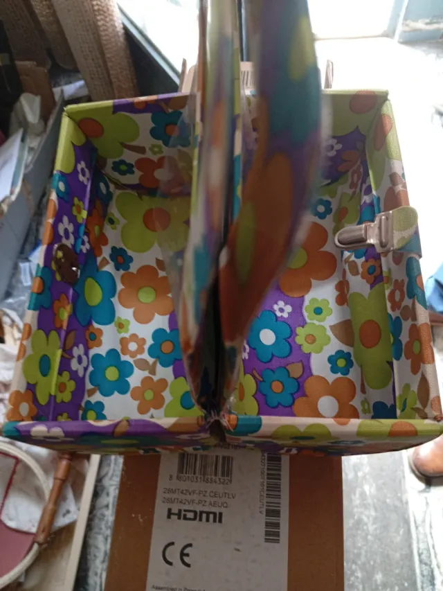 Costurero vintage flores multicolor