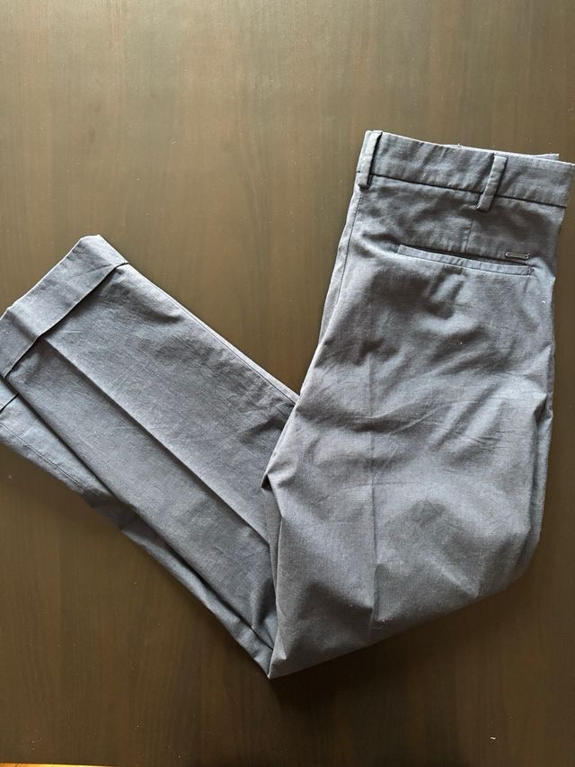 Pantalones Massimo Dutti Talla 38 Gris