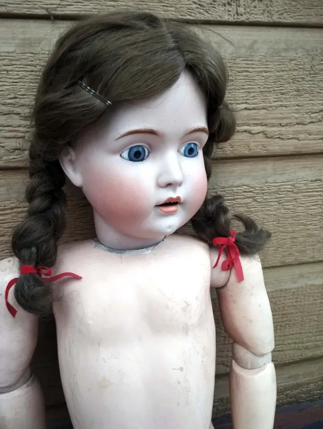 Muñeca antigua Kestner porcelana 80 cm..