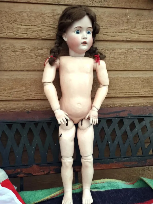 Muñeca antigua Kestner porcelana 80 cm..