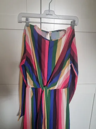 Vestido Boohoo Talla M Rayas Multicolor