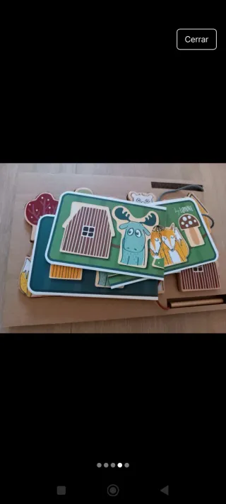 Juego de enhebrar de madera