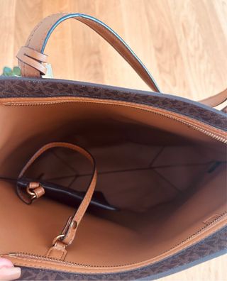 Bolso Michael Kors Marrón y Dorado tote original