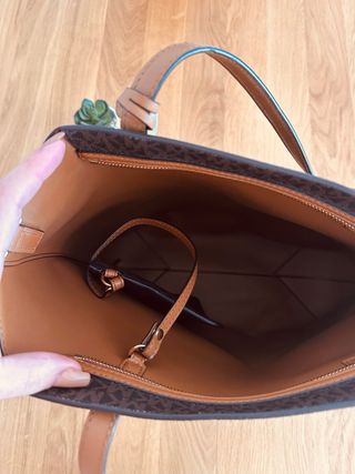 Bolso Michael Kors Marrón y Dorado tote original