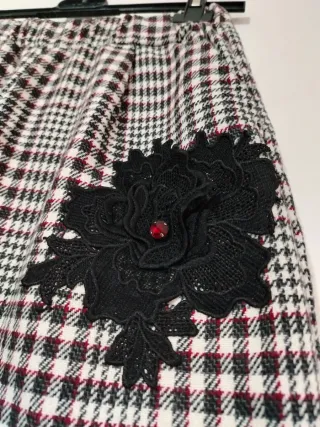 Pantaloni ampi tartan taglia S