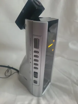 Radio Despertador My Droid Plata y Negro