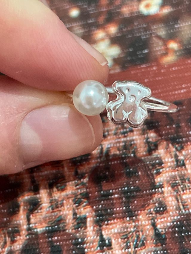 Anillo Plata Ley Oso y Perla