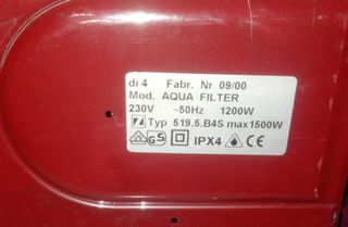 Aspiradora Jet Pressing Aqua Filter di4