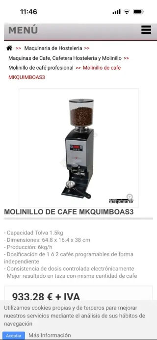 Cafetera Rancilio Clase 7 con dos molinillos