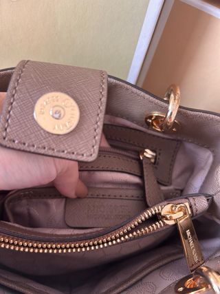Bolso Michael Kors Marrón y Dorado original