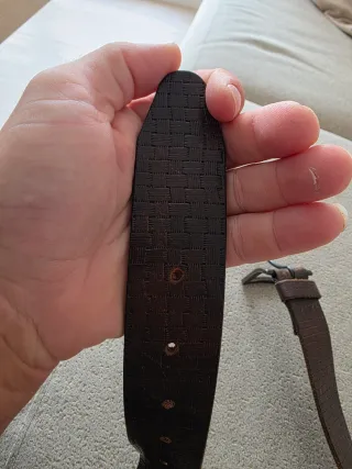 Set de cinturones rojo y marrón