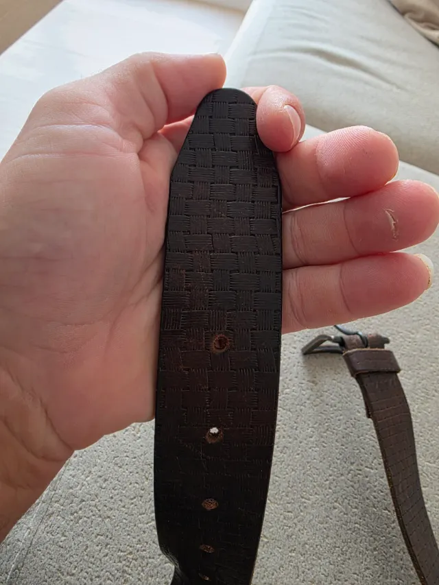 Set de cinturones rojo y marrón