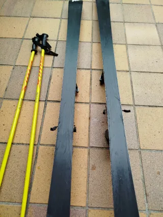 Esquís con bastones