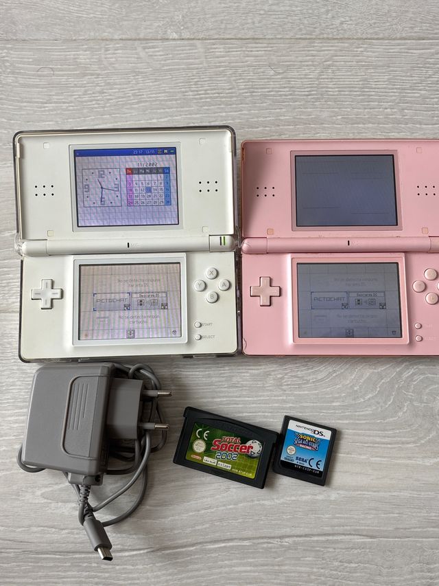 Lote 2 Nintendo DS Lite (Blanco y Rosa)