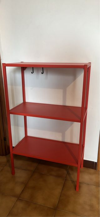 Scaffale metallo rosso Ikea