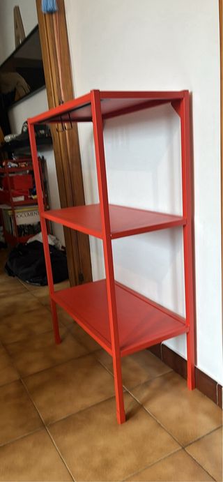 Scaffale metallo rosso Ikea
