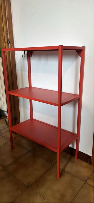 Scaffale metallo rosso Ikea